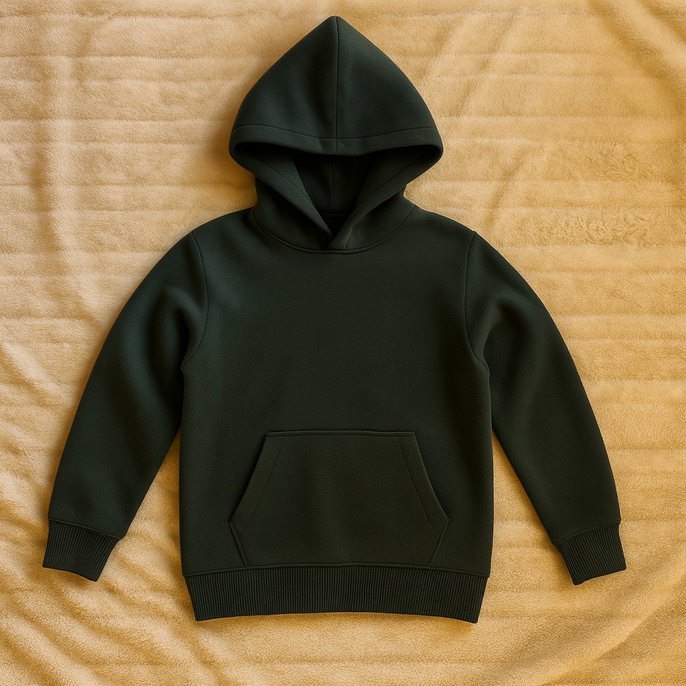 Zara kids Green soft Hooded sweater with front pocket size youth 11/12 years